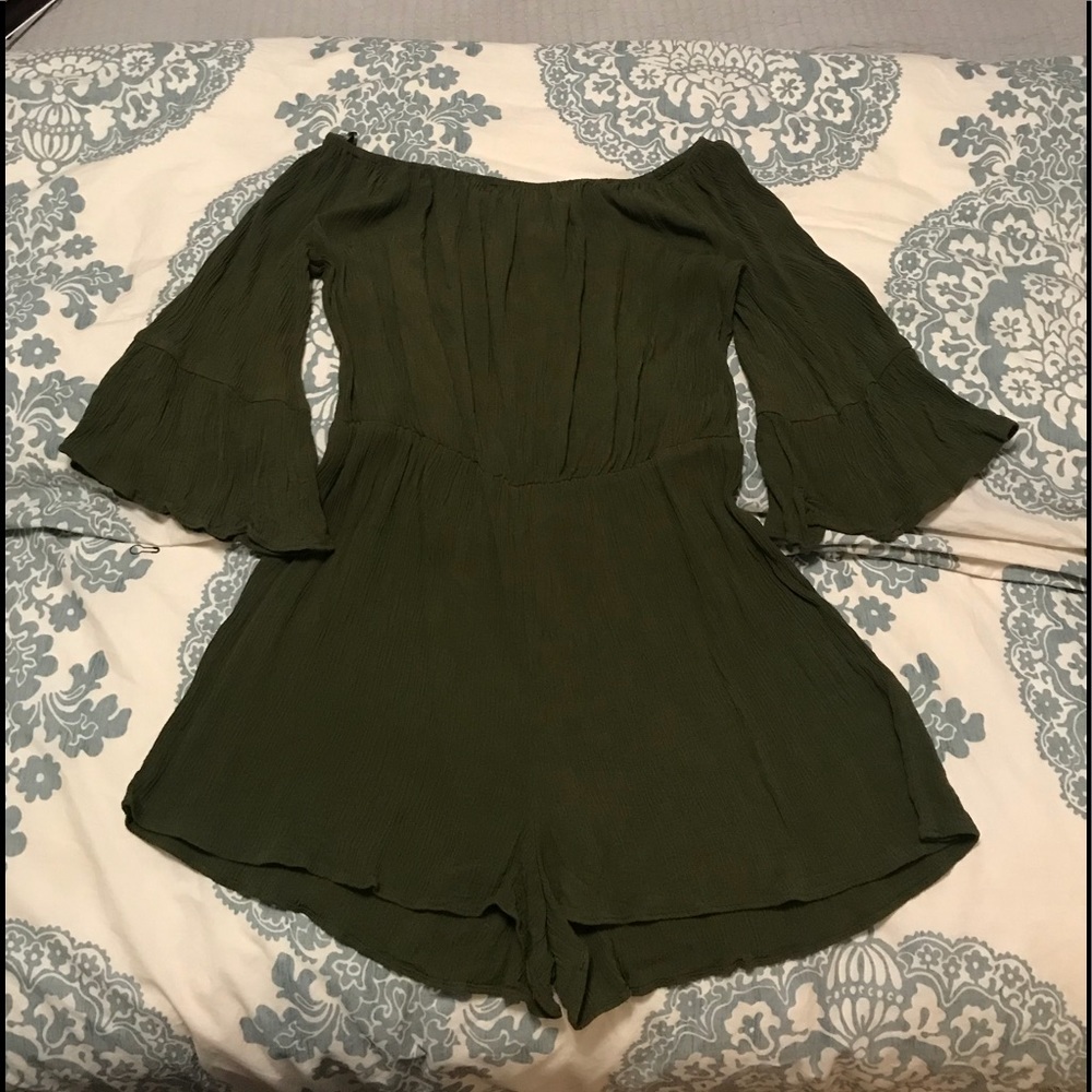 Olive Green Topshop Romper